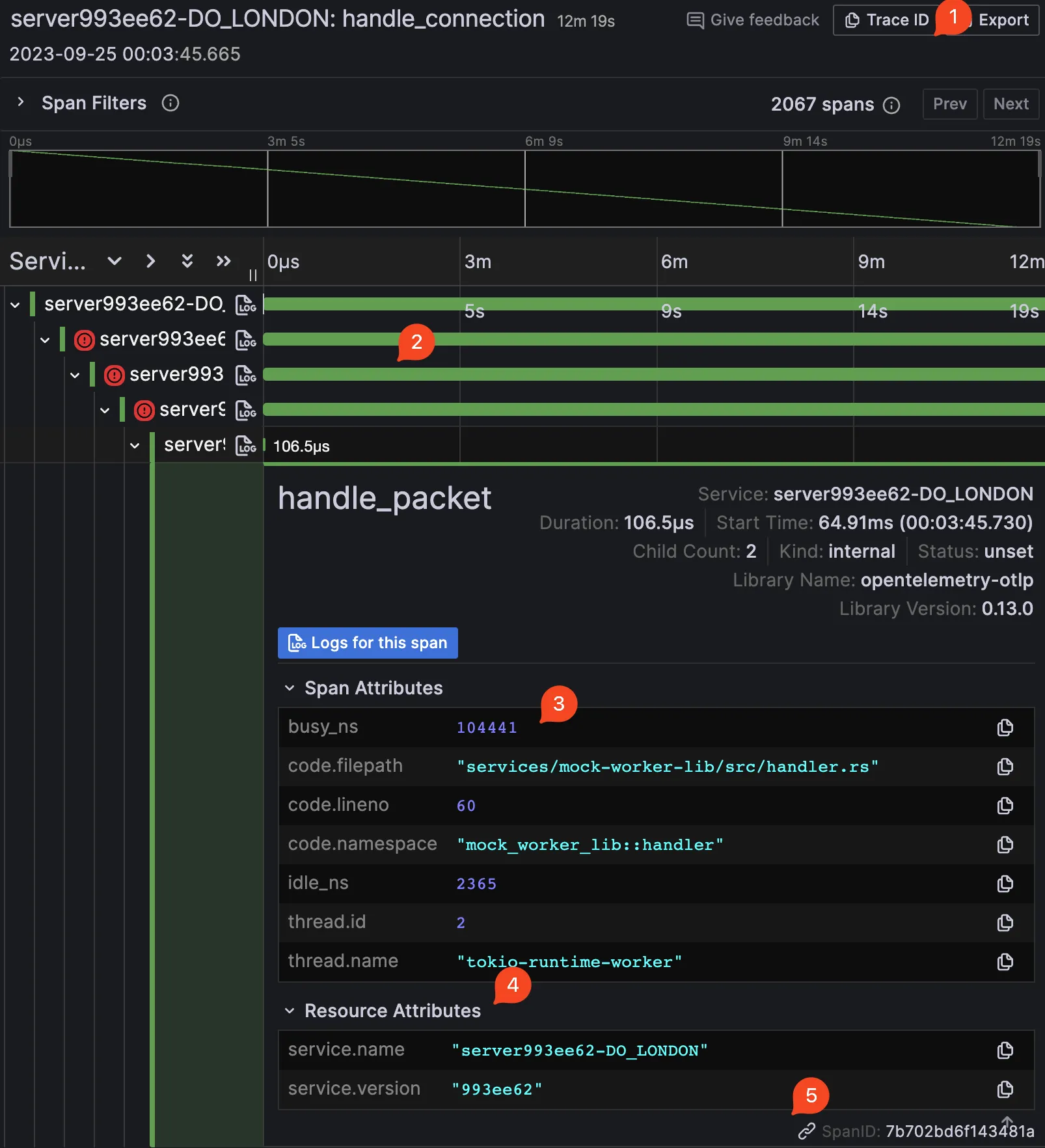 Grafana Tempo screenshot